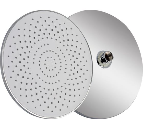 Изображение товара Лейка тропический душ GFmark, круглая, пластиковая, хромированная с белой вставкой 6242