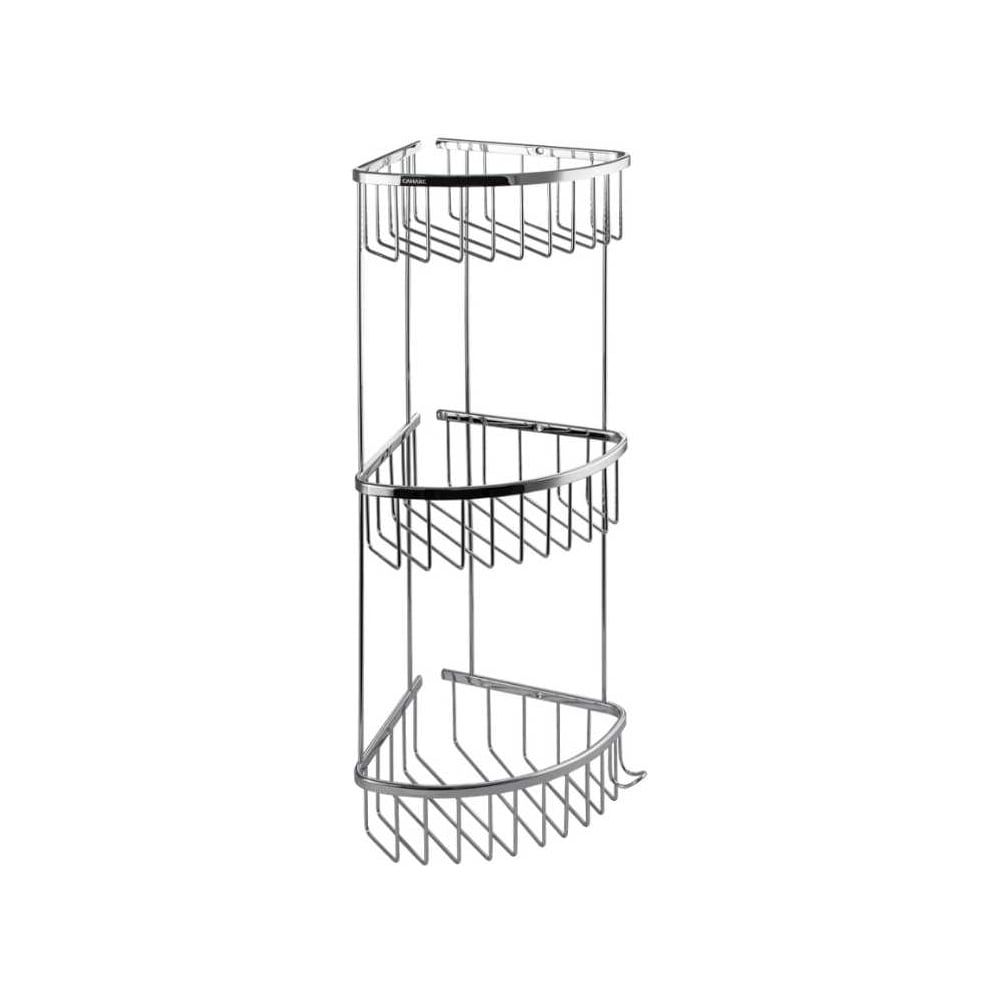 Изображение товара Полочка угловая САНАКС хромированная тройная из нержавеющей стали