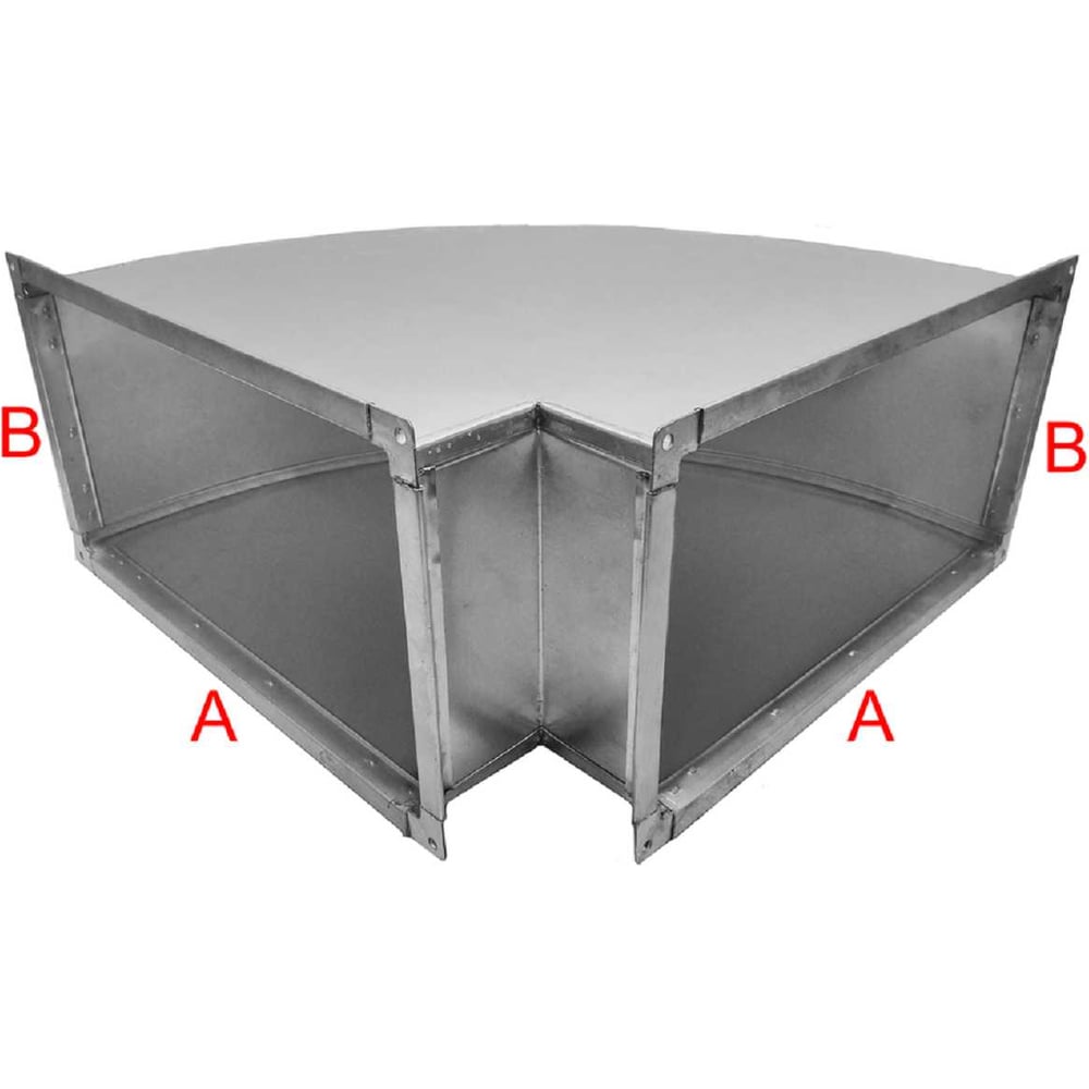 Изображение товара Отвод для воздуховодов Diaflex 300х200 мм 90 гр оцинкованная сталь
