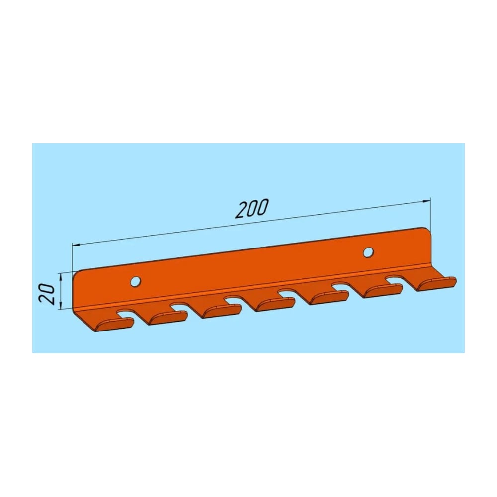 Изображение товара Крючки для отверток Parallax одинарные оранжевый 200х30 G-образные