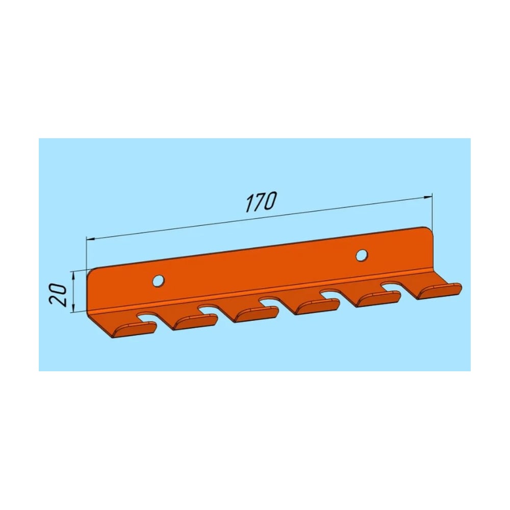 Изображение товара Крючки для отверток Parallax одинарные оранжевые 170х30 мм