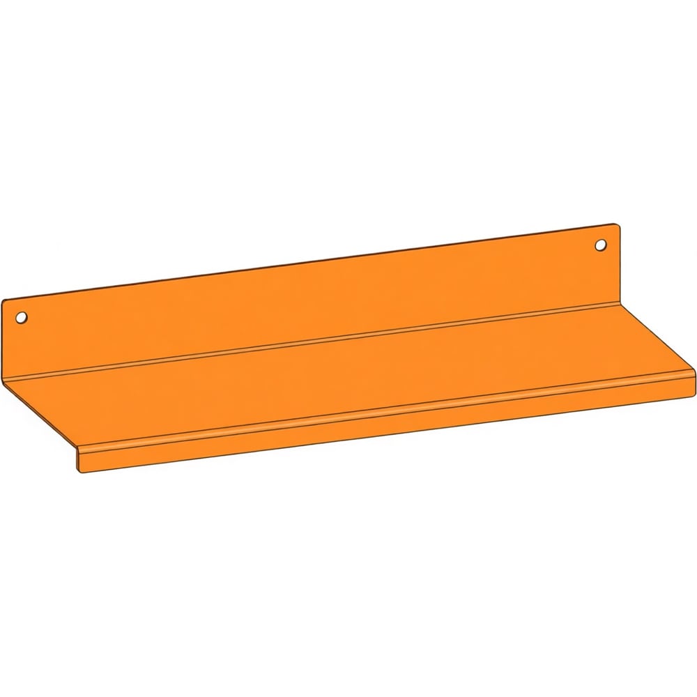 Изображение товара Полка сплошная Parallax оранжевая 550х100 с загибом вниз для инструмента