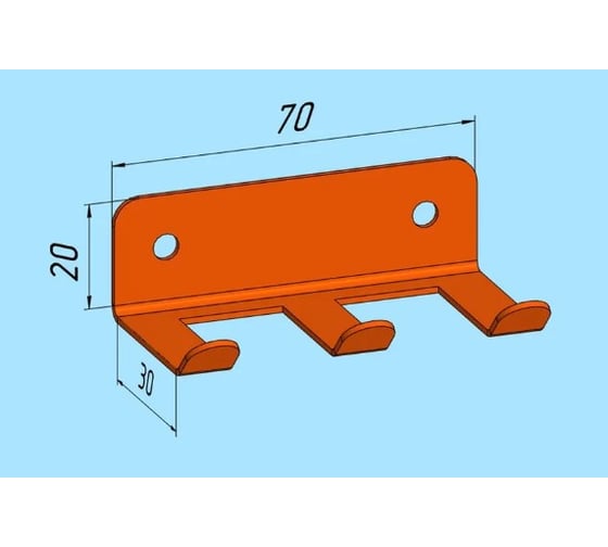 Изображение товара Крючки для ключей в прихожую Parallax оранжевый 70х30 524OR0300200070-KRK