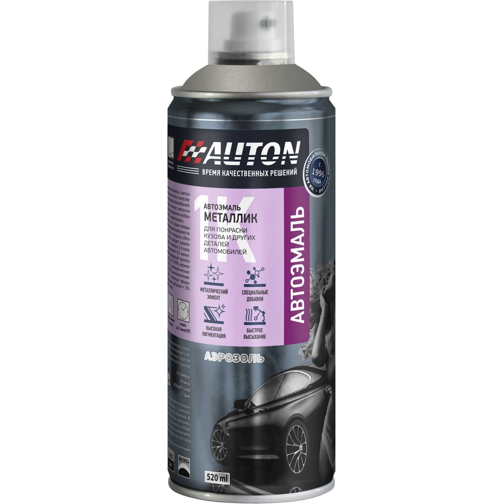 Изображение товара Автоэмаль металлик Auton аэрозоль 618 Техно 520 мл для кузовных работ