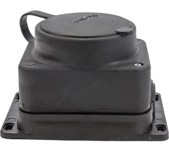 Изображение товара Штепсельная колодка NE-AD 1-гнездо с крышкой, с заземлением, 16А, IP44, каучук, 4003