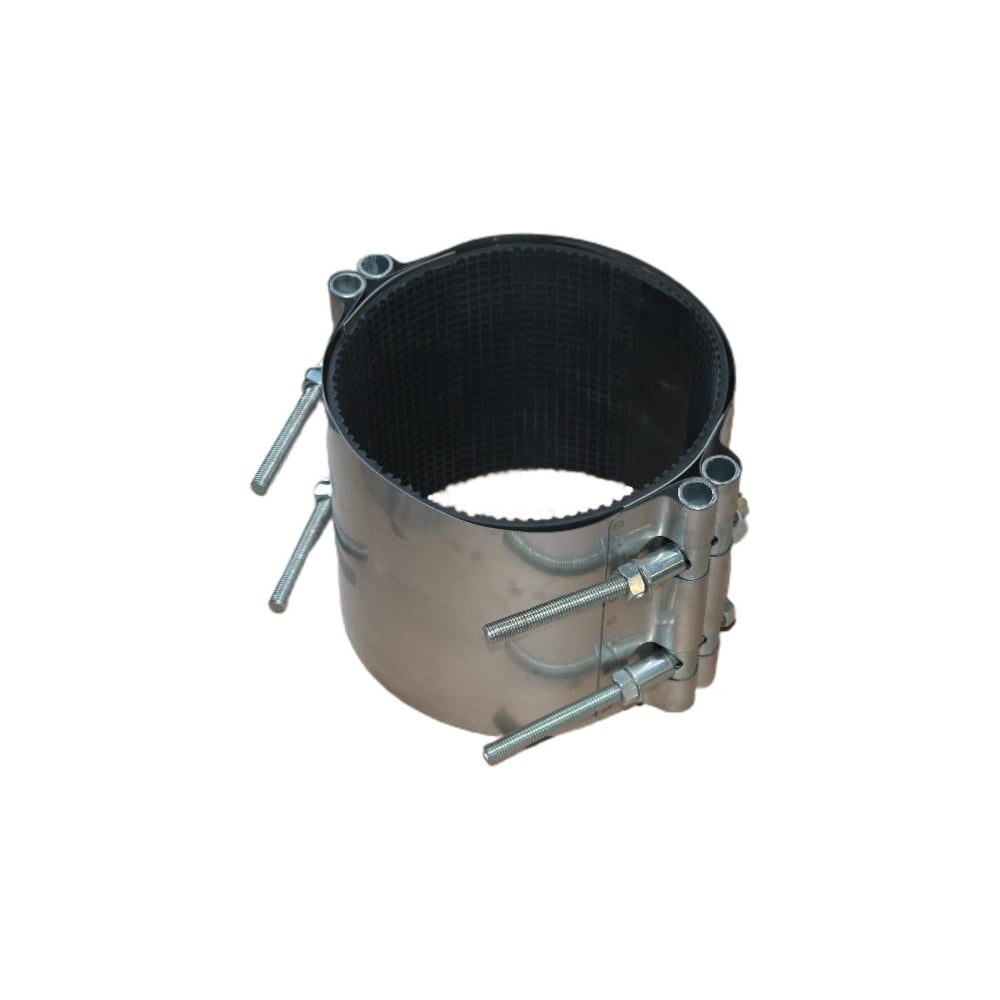 Изображение товара Ремонтный хомут из нержавеющей стали двухзамковый для труб 365-385 мм