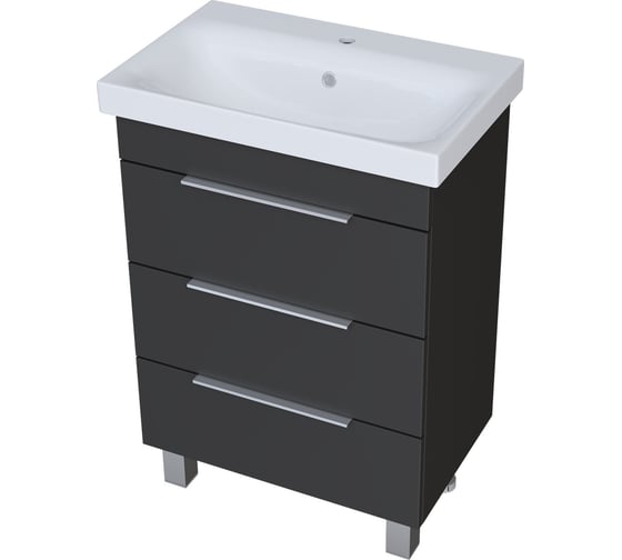 Изображение товара Тумба под раковину в ванную 1Marka Gaula 60 см напольная Black У92545