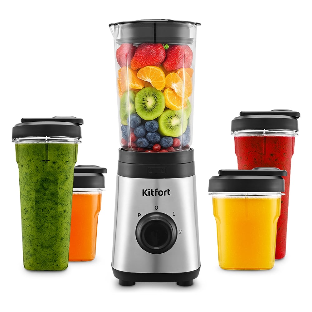 Изображение товара Блендер 2 в 1 KITFORT КТ-3570 стационарный мощный пластиковый и нержавеющий