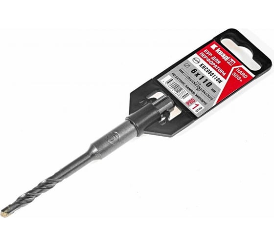 Изображение товара Бур по бетону HARD (6x110 мм; sds plus; центрованный) КВАДРА KHC060110N