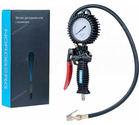 Изображение товара Пистолет для подкачки колес с жидкостным манометром NORDBERG Ti62