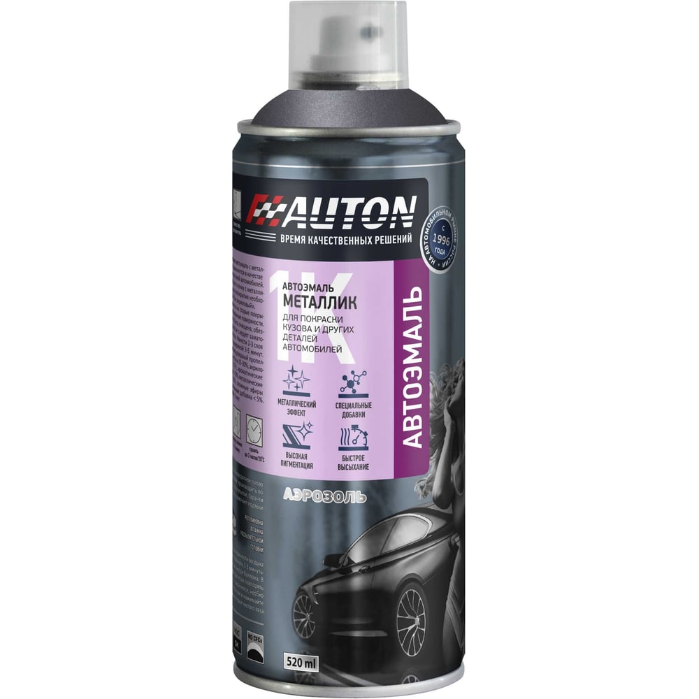 Изображение товара Автоэмаль металлик аэрозоль AUTON 408 Чароит 520 мл для кузовного ремонта