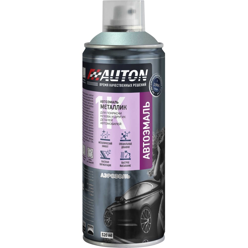 Изображение товара Автоэмаль металлик аэрозоль AUTON 413 Ледяной 520 мл
