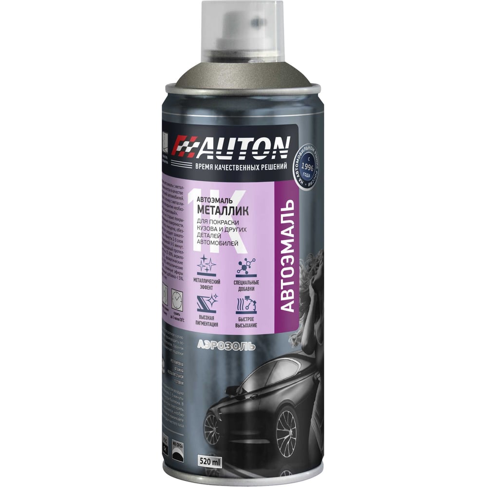 Изображение товара Автоэмаль металлик аэрозоль AUTON 310 520 мл для кузовных работ