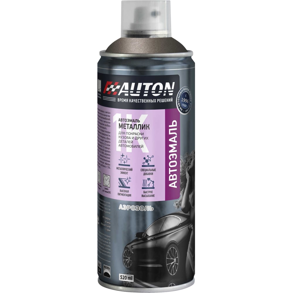 Изображение товара Автоэмаль металлик аэрозоль 520 мл AUTON 387 Папирус алкидная для кузовного ремонта
