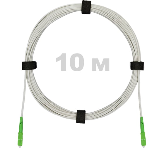 Изображение товара Патч-корд оптический Enginova FTTH диэлектрик FRP, 657 LSZH 2SC/APC, белый 10 м ENG-FTTH-FRP-2SCA-10-WT