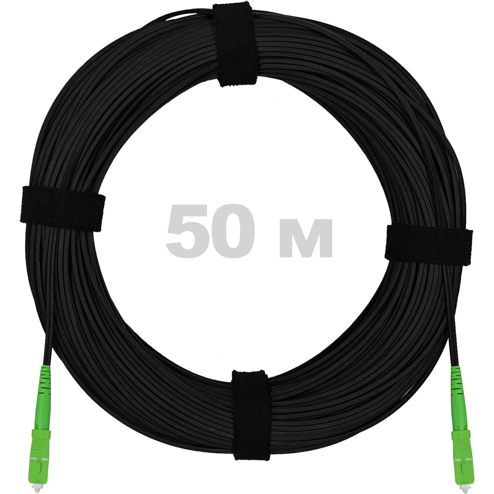 Изображение товара Оптический патч-корд Enginova FTTH 50 м SC - SC APC LSZH кабель черный