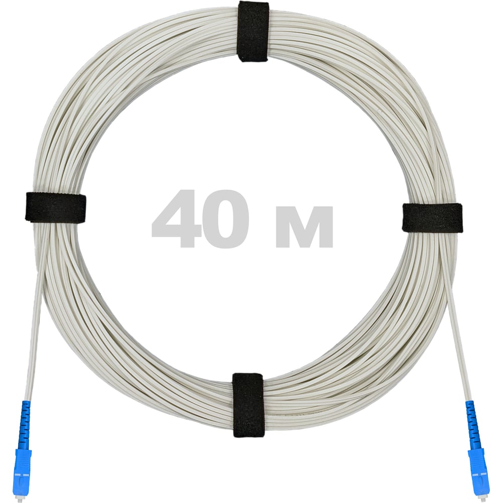 Изображение товара Оптический патч-корд Enginova FTTH 40 м белый, IP20, SC/SC