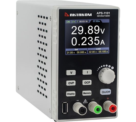 Изображение товара Лабораторный источник питания Актаком APS-1101