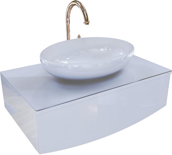 Изображение товара Тумба под раковину в ванную 1Marka Nega 60 см подвесная Белый Ц0000002812