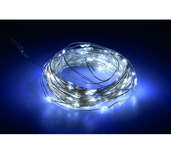 Изображение товара Садовая гирлянда ЭРА Нить на солнечной батарее ERASF22-17 холодный свет, 200 microLED, 21.9 м Б0053368