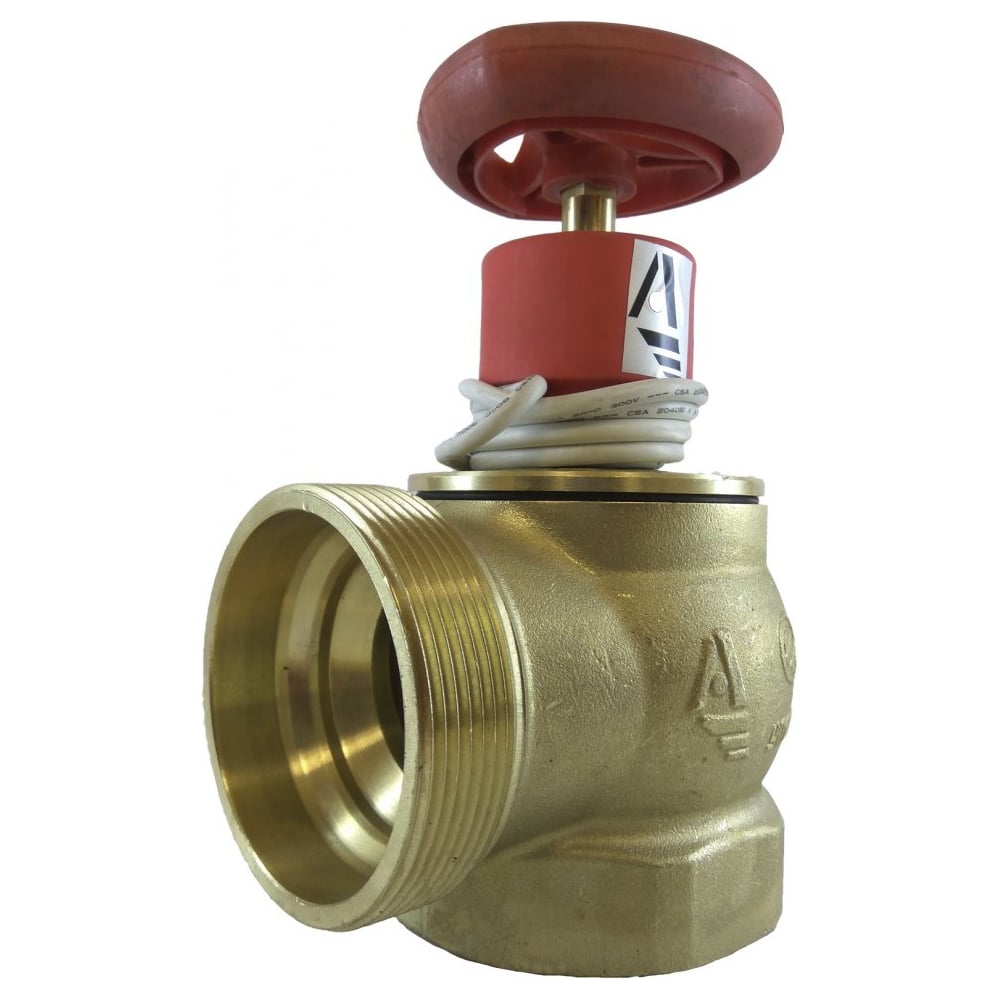 Изображение товара Клапан пожарный латунный АПОГЕЙ КПЛМ 65-1 90 с датчиком ДППК