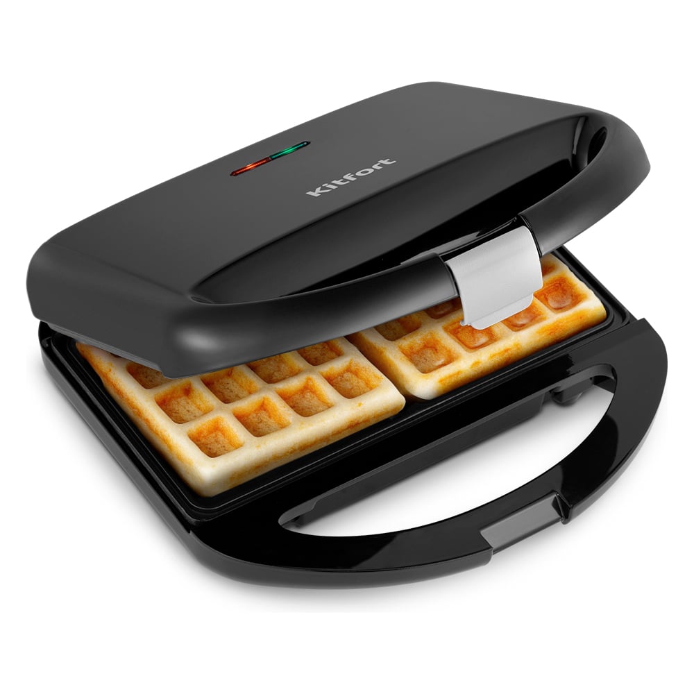 Изображение товара Вафельница KITFORT КТ-4680 с антипригарным покрытием и двумя формами