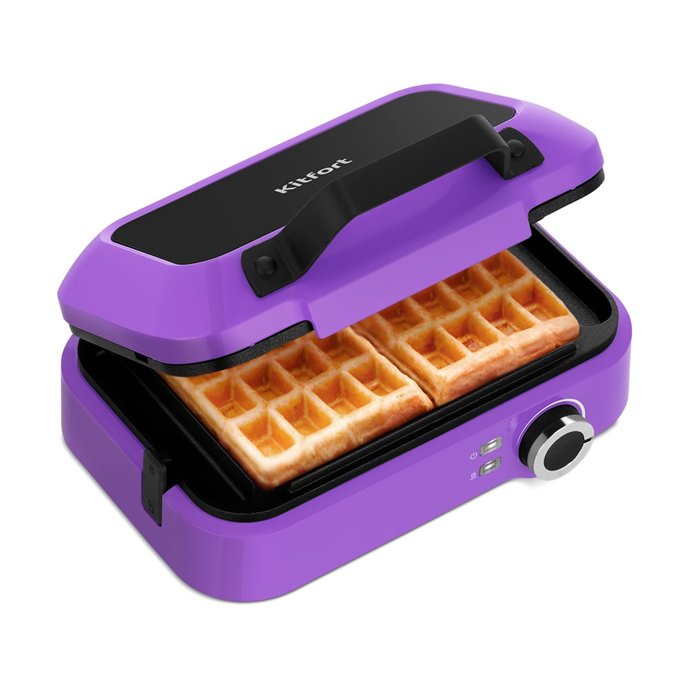 Изображение товара Вафельница KITFORT КТ-5601 с антипригарным покрытием и механической панелью