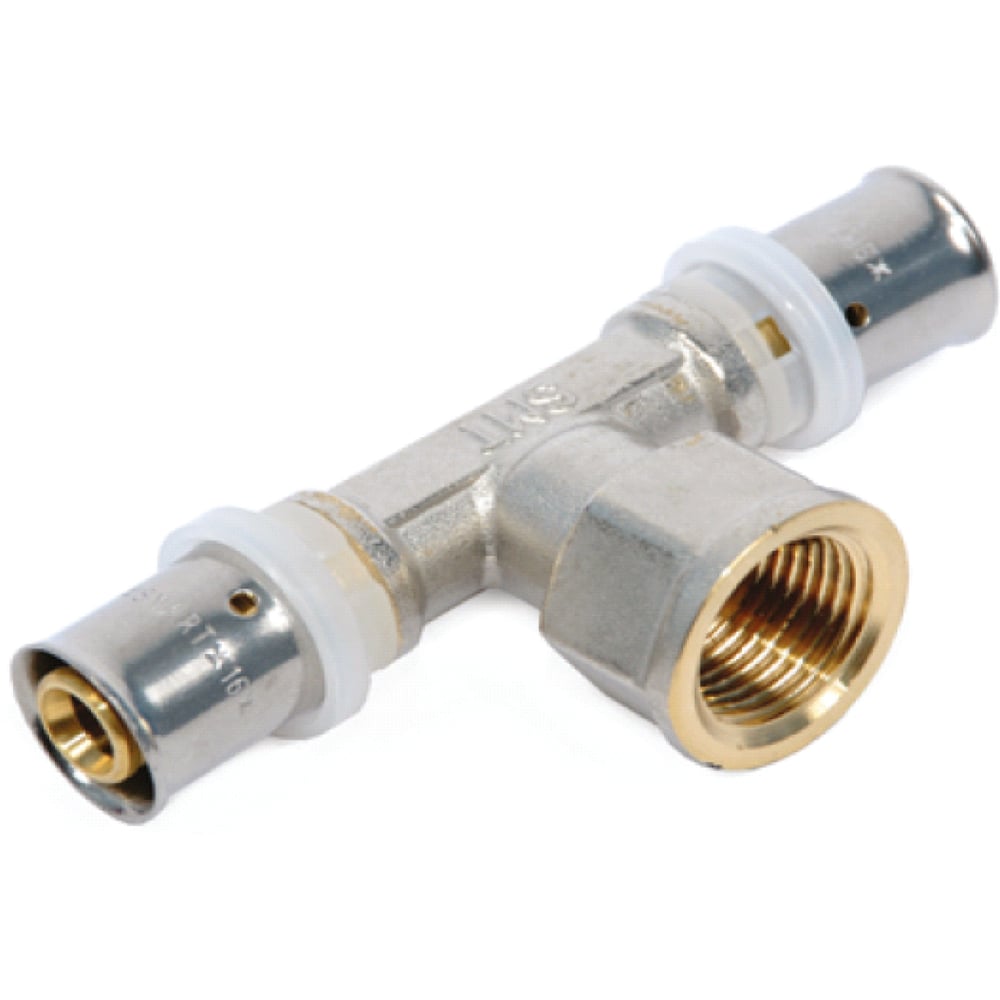 Изображение товара Тройник SMT T16x1/2Fx16 для пресс-внутренней резьбы