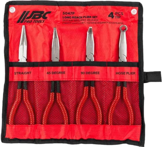 Изображение товара Щипцы с удлиненными рукоятками JBC 285мм, набор 4 предметаJBC-5047P(63228)