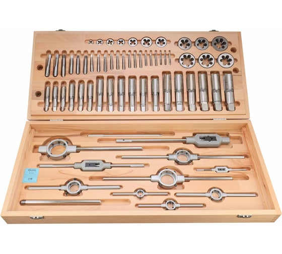 Изображение товара Набор метчиков и плашек VOLKEL UNC 1/4 -1,1/2 HSS-G 62пр 48054 V48054