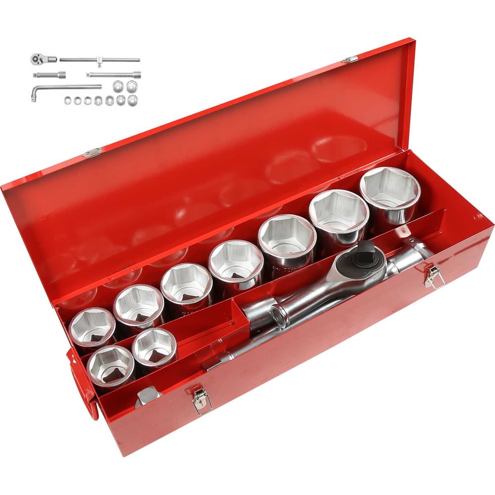 Изображение товара Набор инструментов YATO 1 дюйм, 14 шт, профессиональный устойчивый