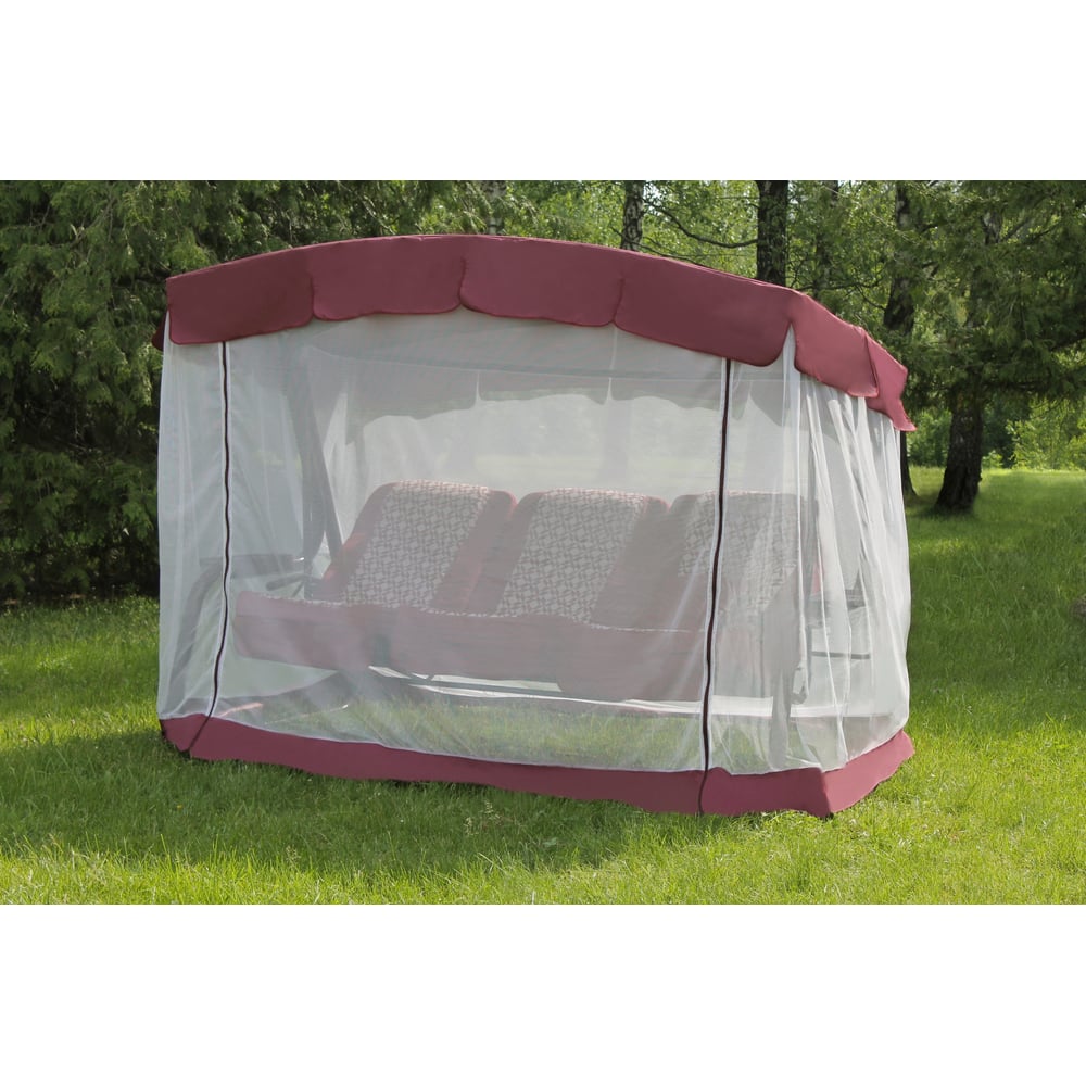 Изображение товара Качели садовые OLSA Палермо Премиум 3 места с навесом и москитной сеткой