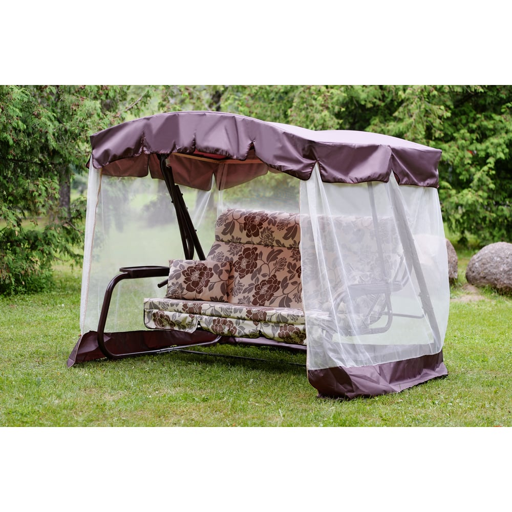 Изображение товара Садовые качели OLSA 3-х местные Турин Премиум с навесом