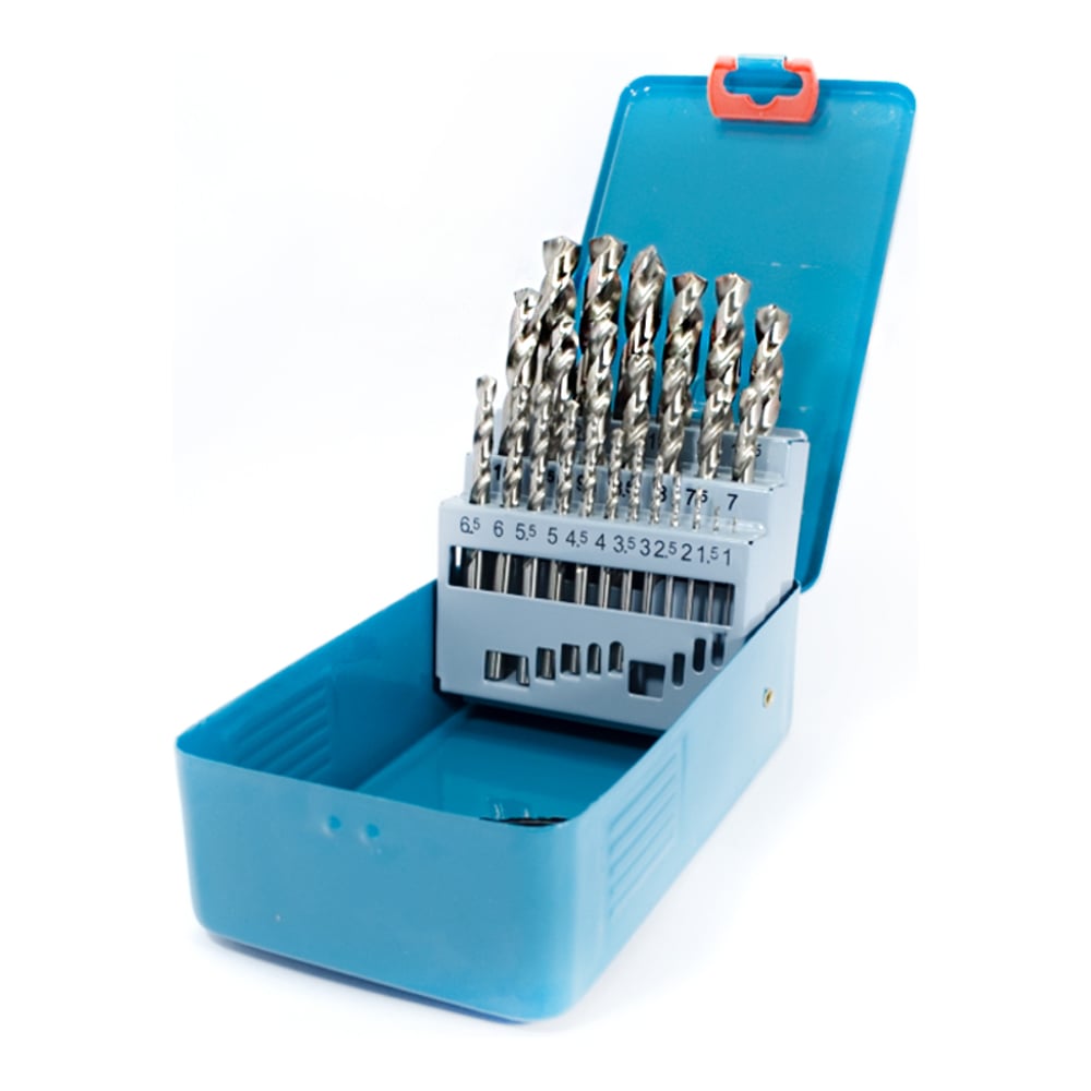 Изображение товара Набор сверл Beltools 1-13 мм Р6М5 25 шт в металлическом футляре