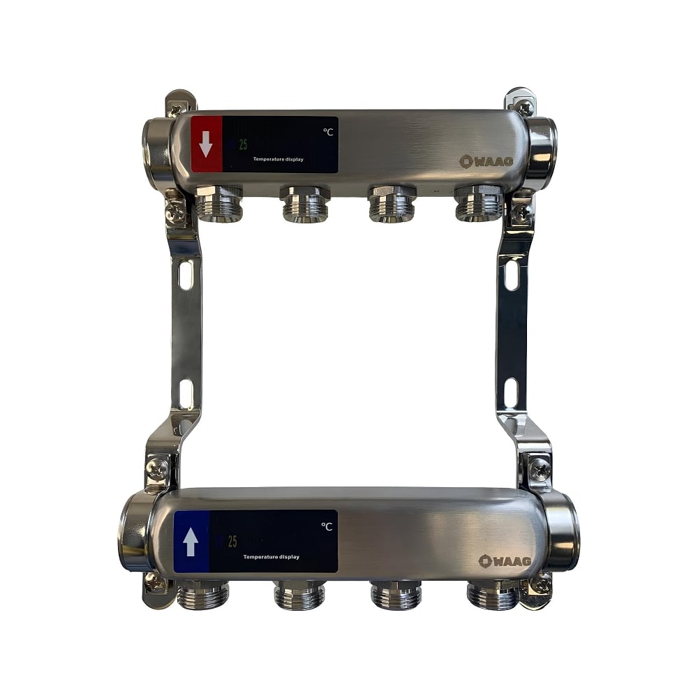 Изображение товара Коллектор WAAG 505 1х3/4 нержавеющая сталь 4 выхода WG.505.0604