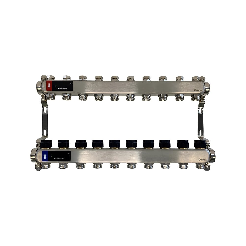 Изображение товара Коллектор WAAG 588 1х3/4 10 выходов нержавеющая сталь с клапанами