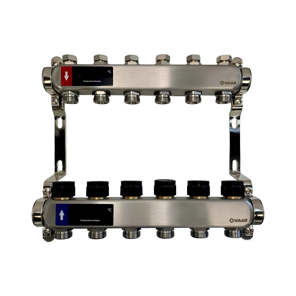 Изображение товара Коллектор WAAG 588 1х3/4 с 6 выходами, сталь нержавеющая WG.588.0606