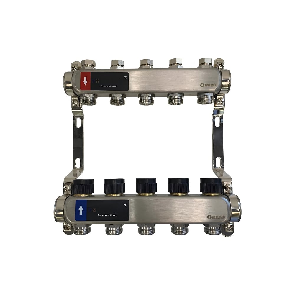 Изображение товара Коллектор WAAG 588 1х3/4 с 5 выходами, нержавейка WG.588.0605