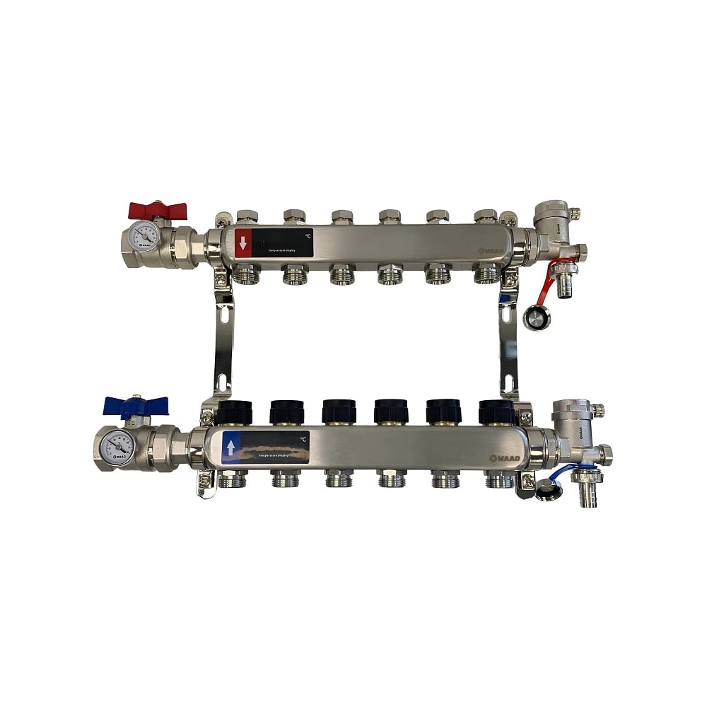 Изображение товара Коллектор WAAG 588.F 1х3/4 с 6 выходами из нержавеющей стали