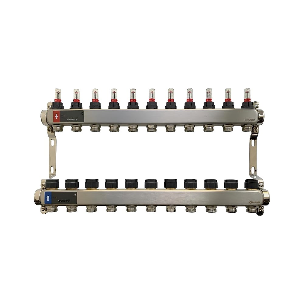 Изображение товара Коллектор WAAG 589 с клапанами и расходомерами на 11 выходов