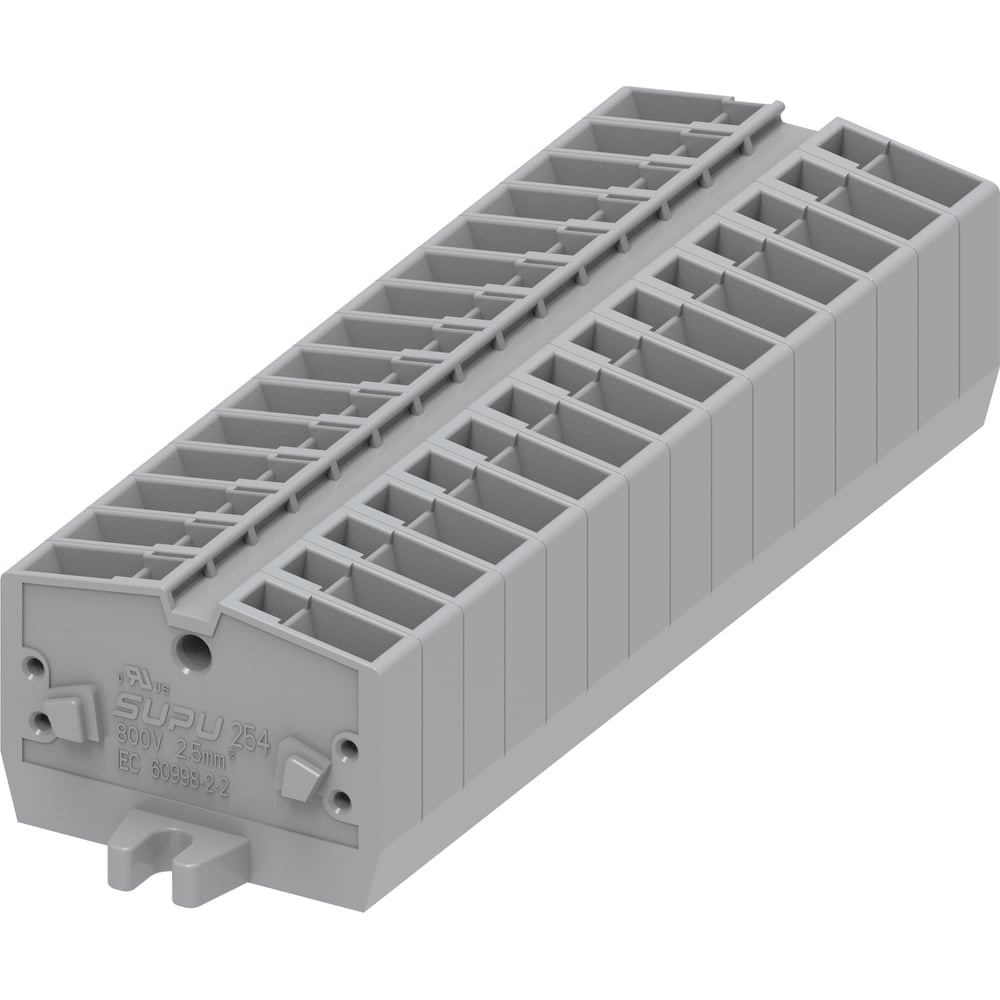 Изображение товара Клемма SUPU TB 1-1 боковое подключение 2,5 мм² 100 шт серый