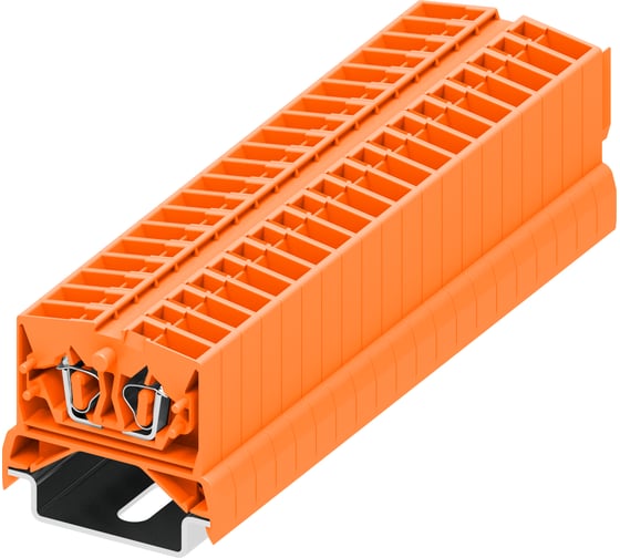 Изображение товара Клемма SUPU TB 1-1 на DIN-35, фронтальное подключение, сечение 2,5 мм. кв., оранжевая, 100 шт 254372