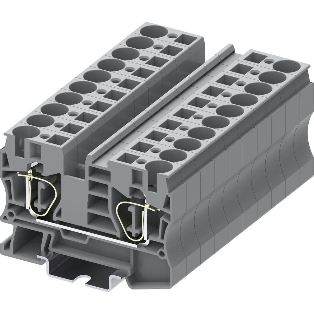 Изображение товара Клемма SUPU TC 1-1 пружинная 10 мм кв серый 50 шт