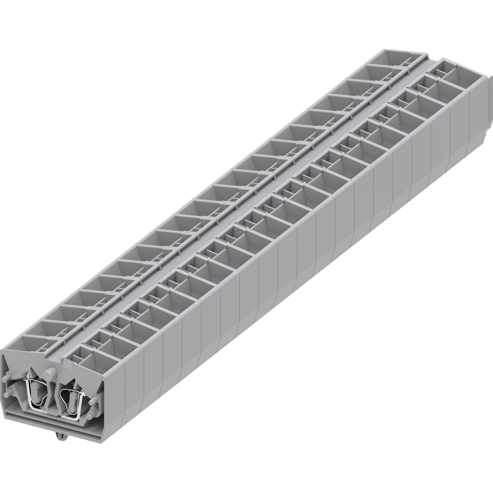 Изображение товара Клемма SUPU TB 2-2 фронтальное подключение для проводов до 2.5 мм² серый 100 шт