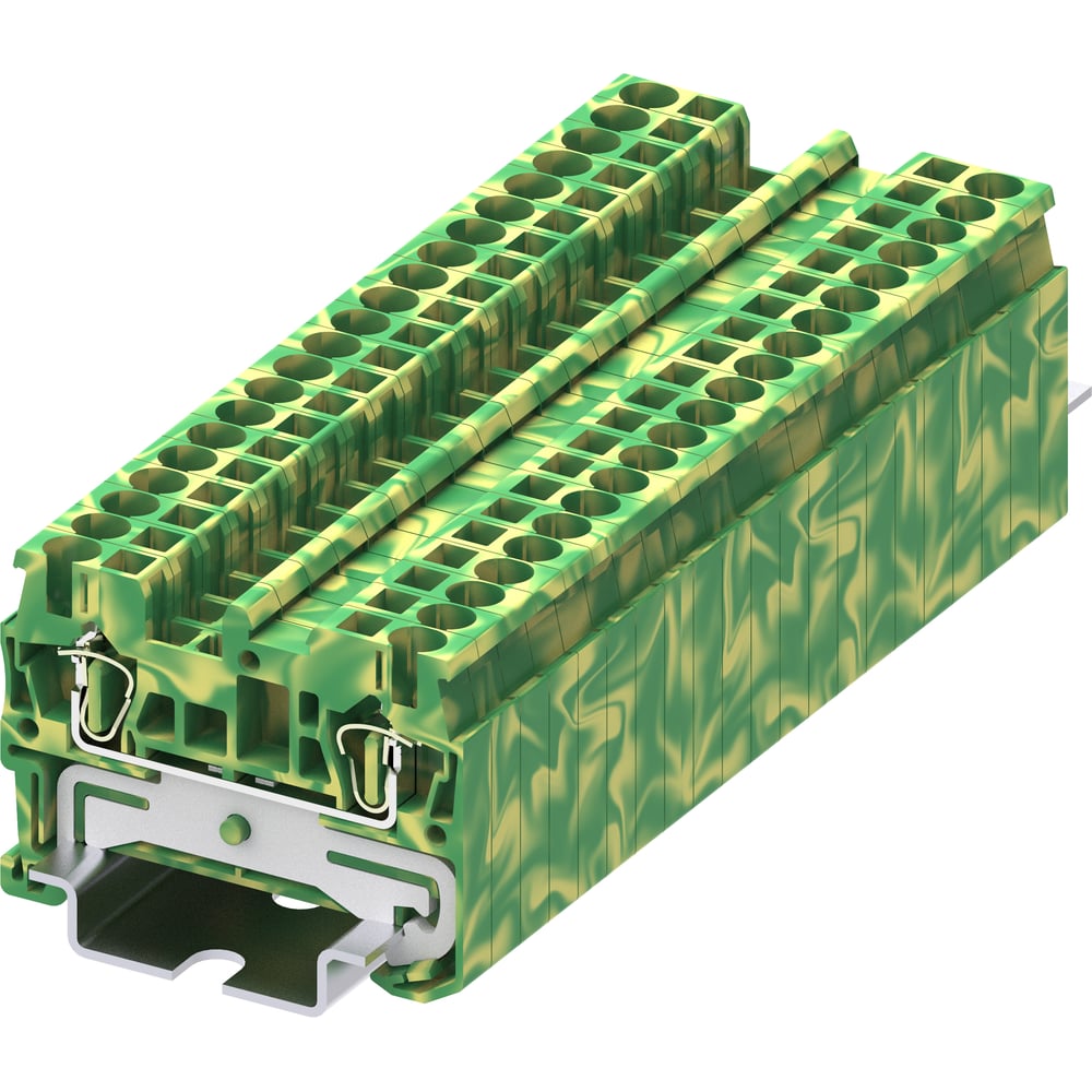 Изображение товара Клемма SUPU TC 1-1 земля сечение 2,5 мм. кв., желто-зеленая 150 шт TC2.5-2-PE