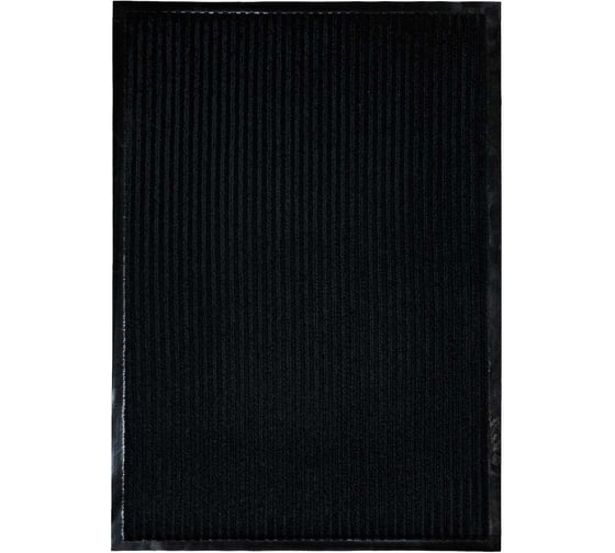 Изображение товара Коврик влаговпитывающий QZRP 60х90 см черный Двухполосный 60х90 см черный