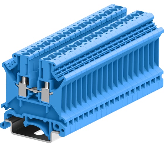 Изображение товара Клемма SUPU SUK 1-1 винтовая высокая, сечение 2,5 мм. кв., синяя 50 шт 303992