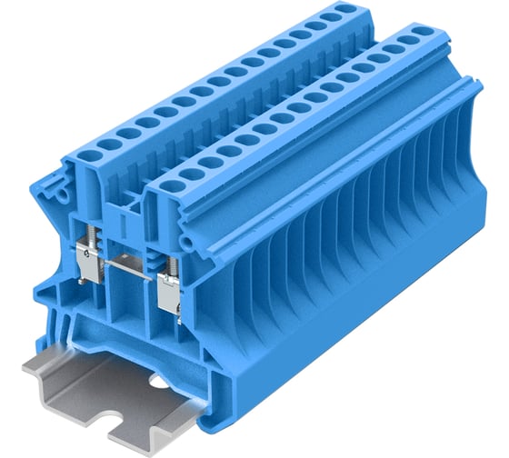 Изображение товара Клемма SUPU TU 1-1 винтовая, сечение 2,5 мм. кв., синяя 100 шт TU2.5-2-BU