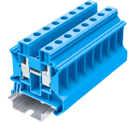 Изображение товара Клемма SUPU TU 1-1 винтовая, сечение 10 мм. кв., синяя 50 шт TU10-2-BU