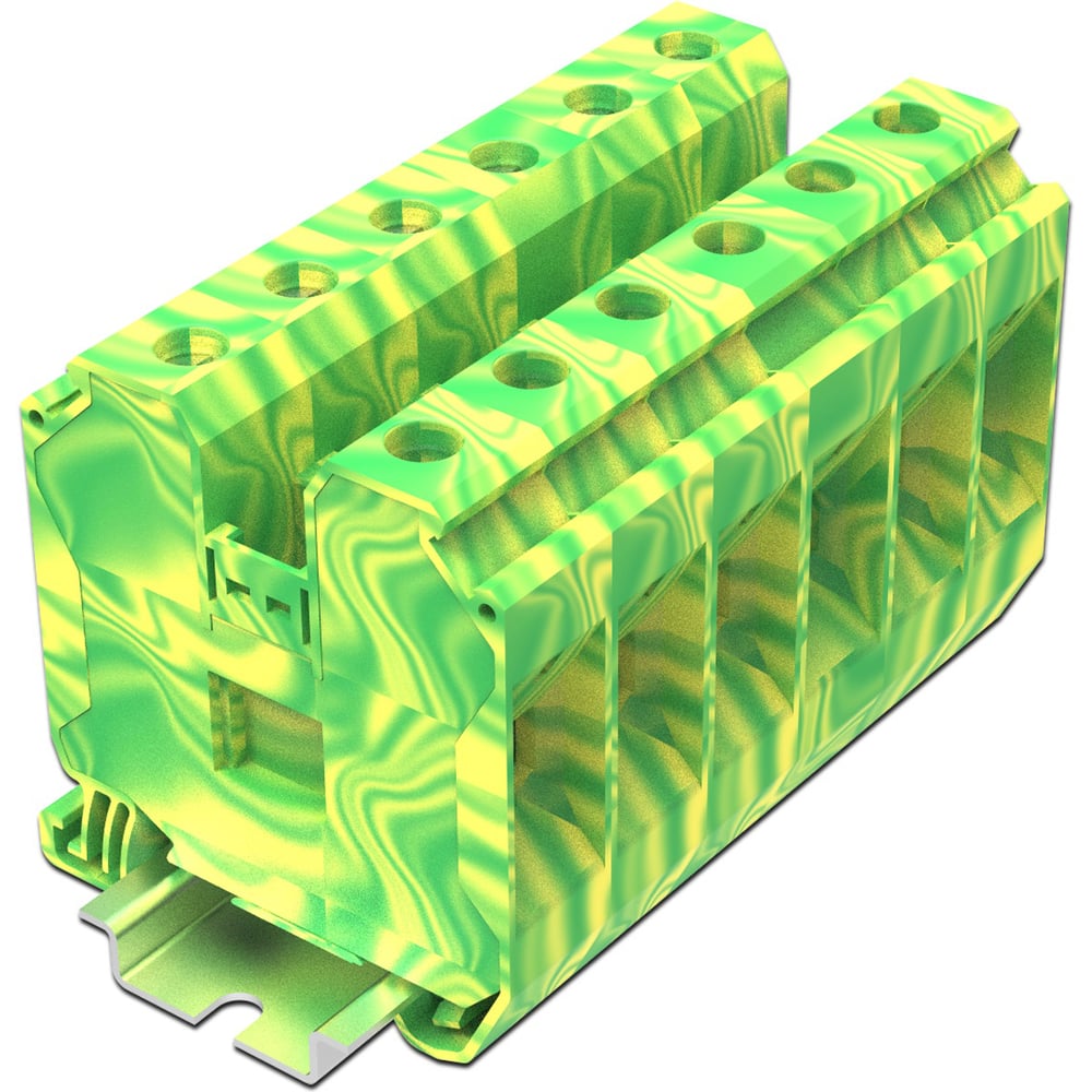 Изображение товара Клемма SUPU TU 1-1 земля винтовая сечение 35 мм² желто-зеленая 25 шт